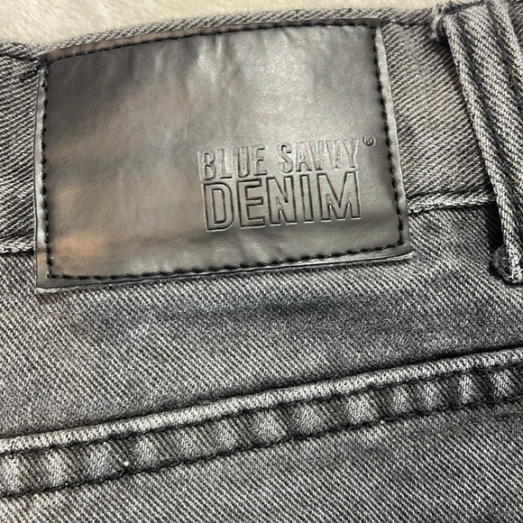 BLUE SAVVY DENIM WOMEN FADED LIGHT  BLACK  JEANS  DISTRESSED - Picture 12 of 12